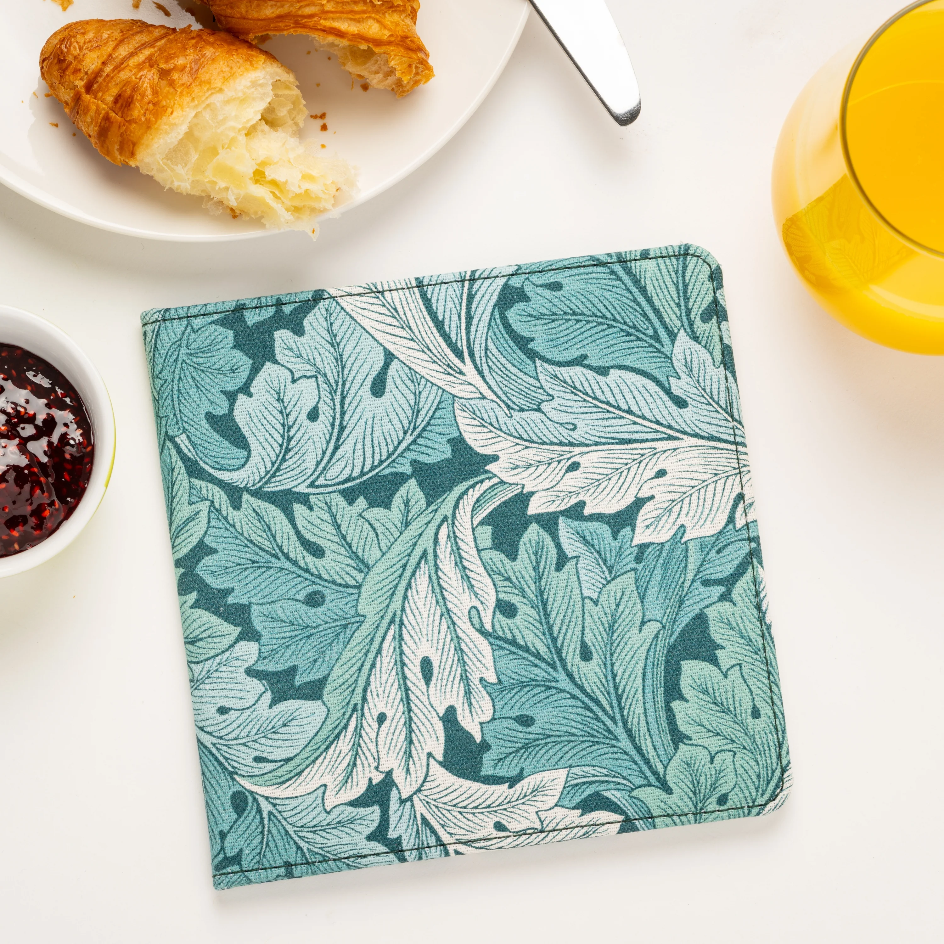 Blue Badge Wallet - Disabled Parking Permit Holder William Morris Acanthus Teal - UK Made - Image 4