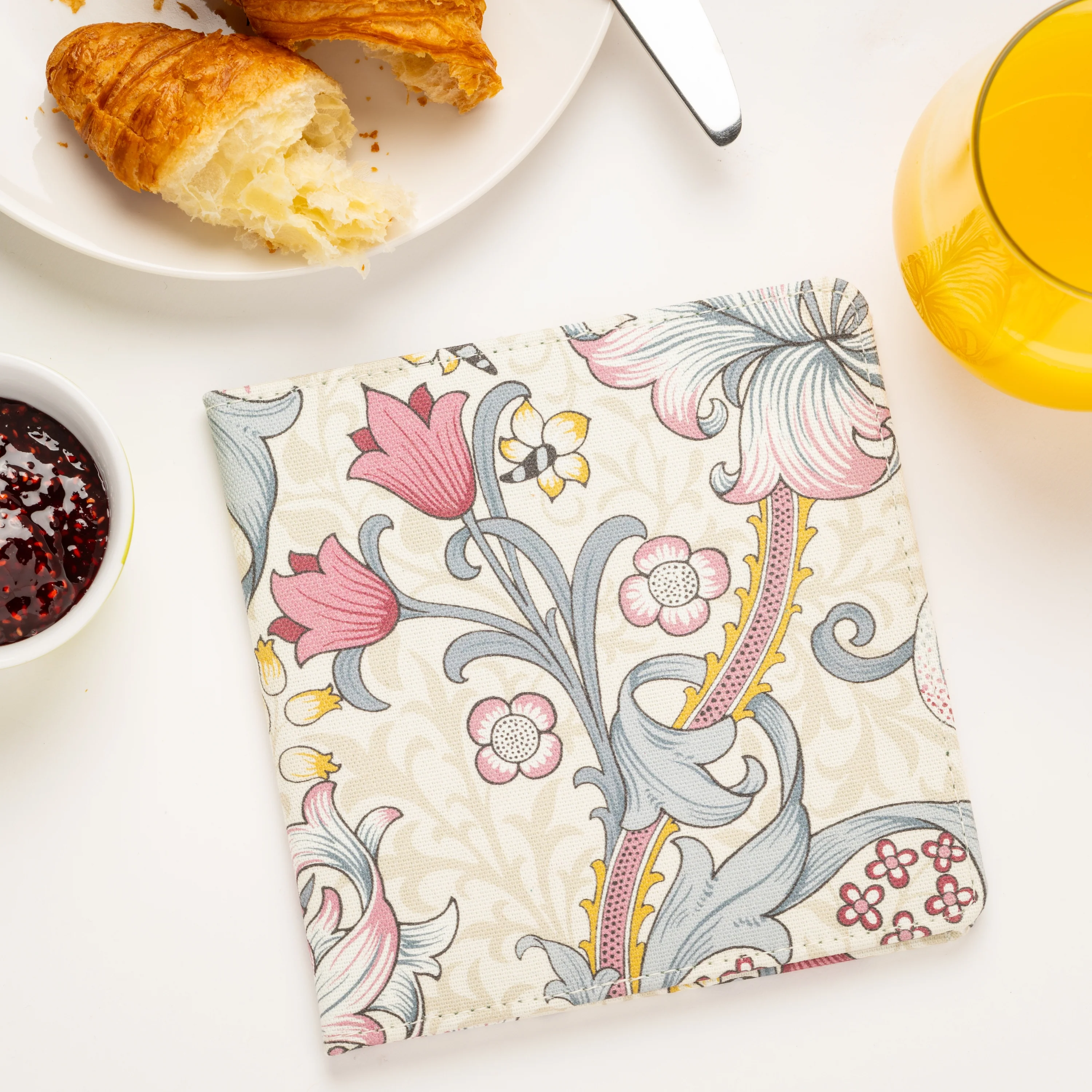Blue Badge Wallet - Disabled Parking Permit Holder William Morris Golden Lily Plum - UK Made - Image 5