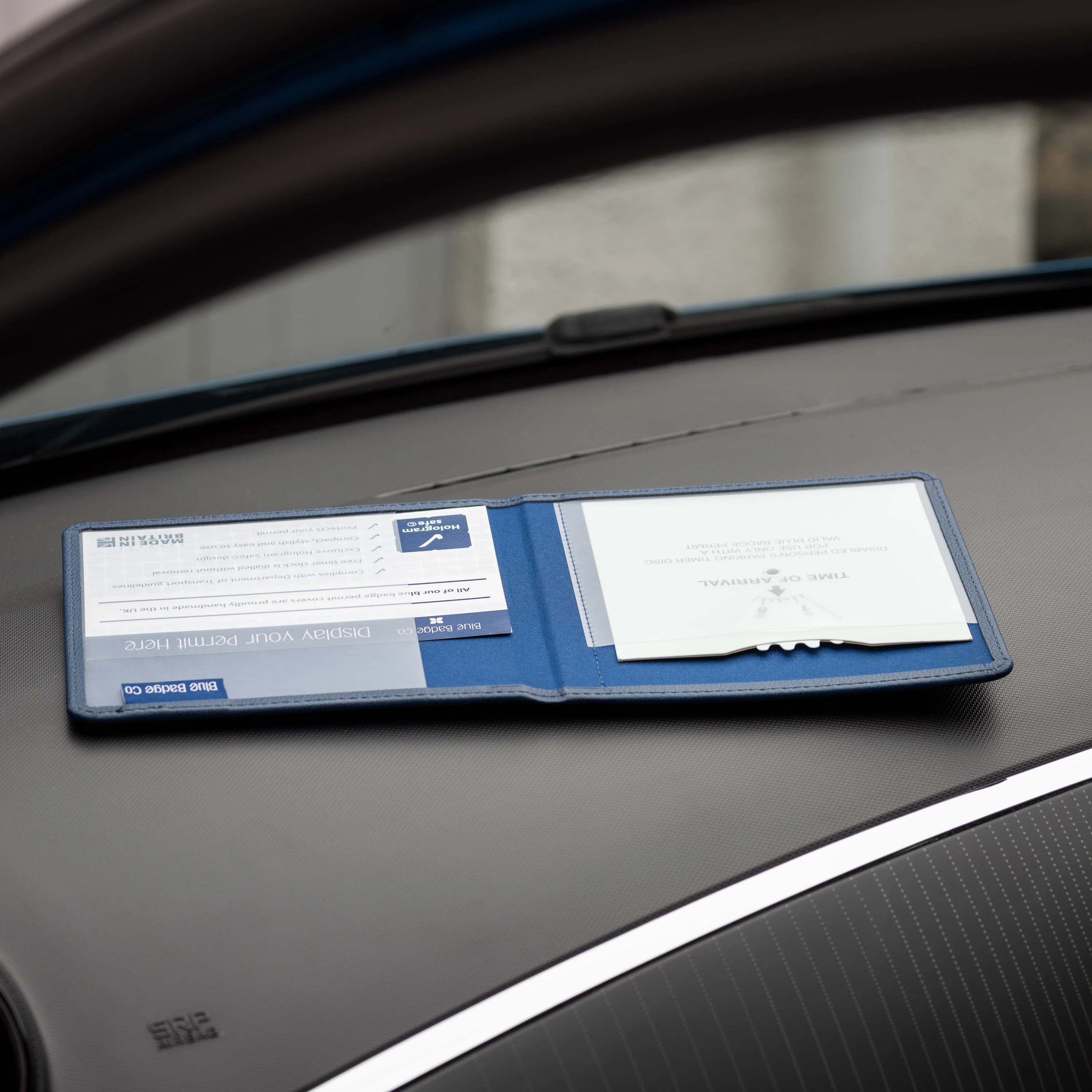 Blue Badge Wallet - Disabled Parking Permit Holder Recycled Bottles Navy - UK Made - Image 4