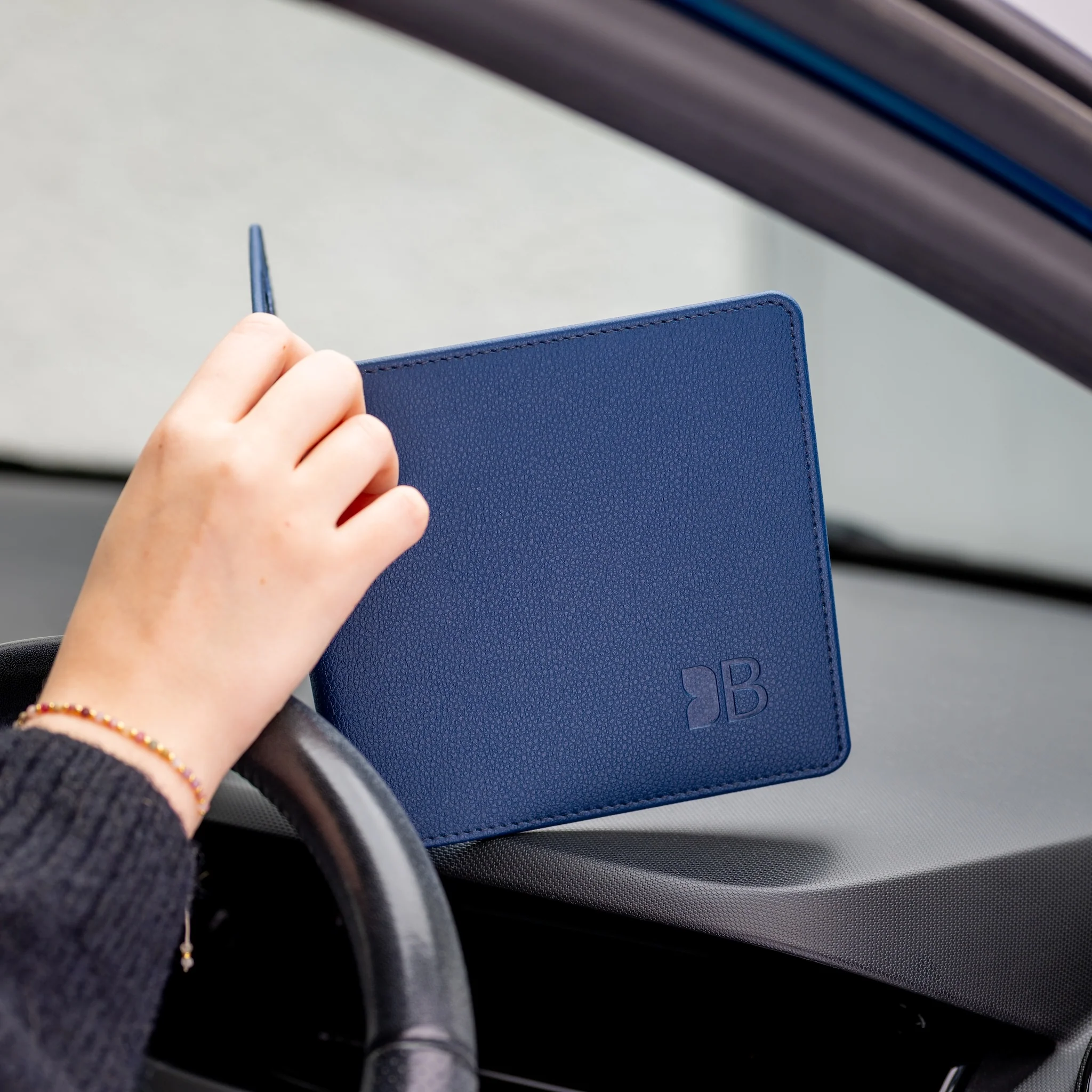 Blue Badge Wallet - Disabled Parking Permit Holder Recycled Bottles Navy - UK Made - Image 8