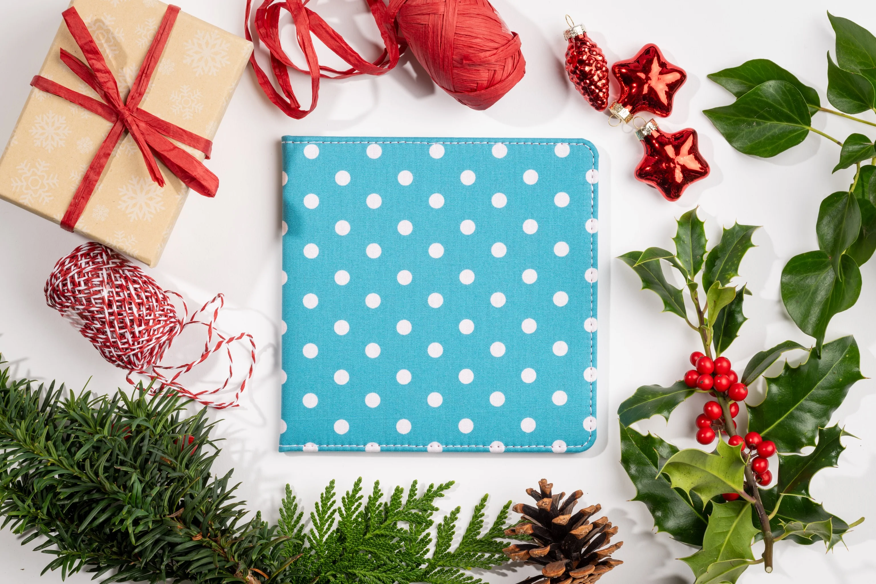 Blue Badge Wallet - Disabled Parking Permit Holder Spotty Aquamarine  - UK Made - Image 3