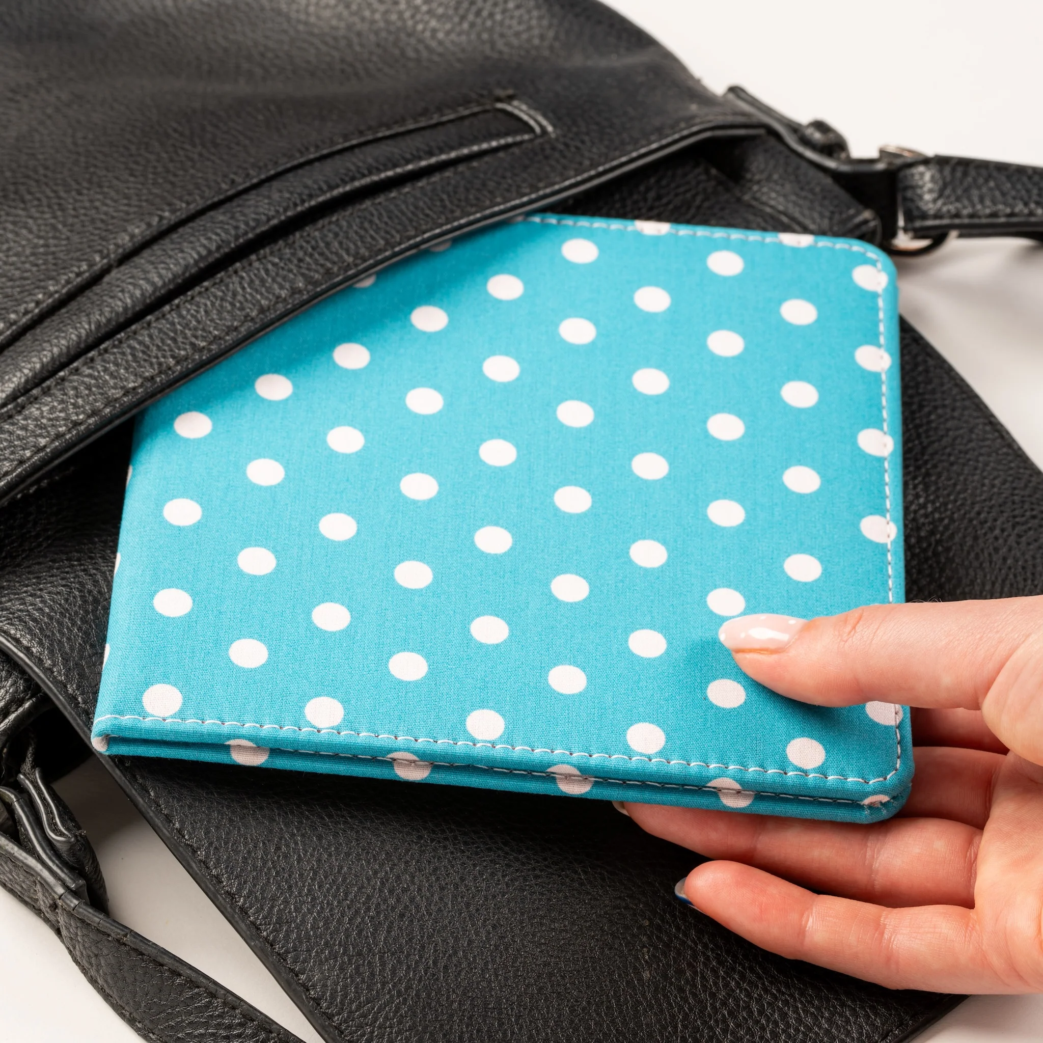 Blue Badge Wallet - Disabled Parking Permit Holder Spotty Aquamarine  - UK Made - Image 7