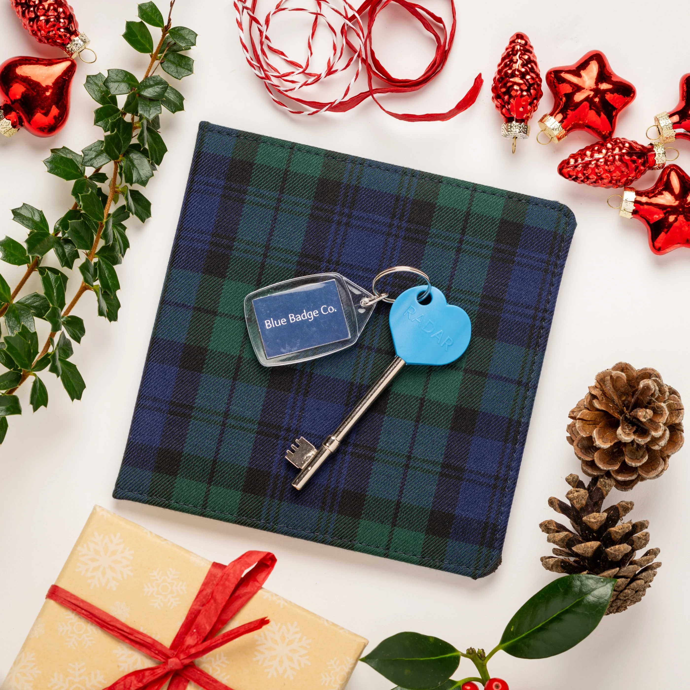Disabled Blue Badge Wallet, Keyring and RADAR Key in Blackwatch Tartan - Image 2