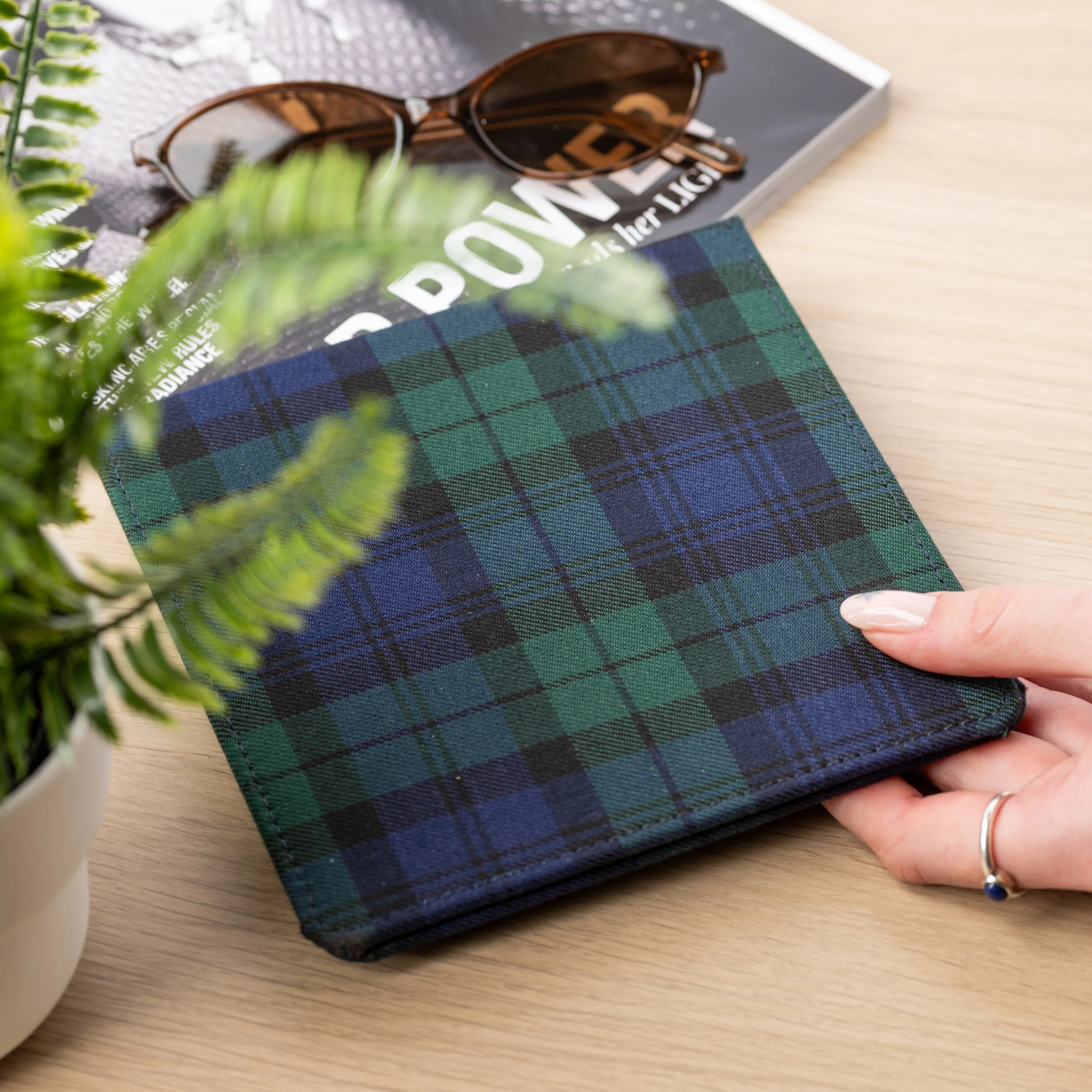 Blue Badge Wallet - Disabled Parking Permit Holder Blackwatch Tartan  - UK Made - Image 4