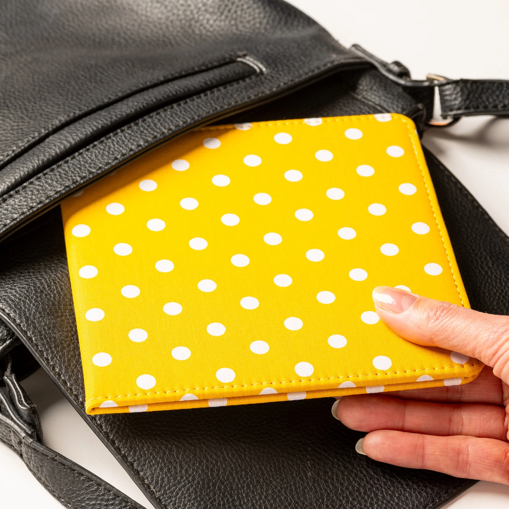Blue Badge Wallet - Disabled Parking Permit Holder Spotty Canary Yellow - UK Made - Image 9