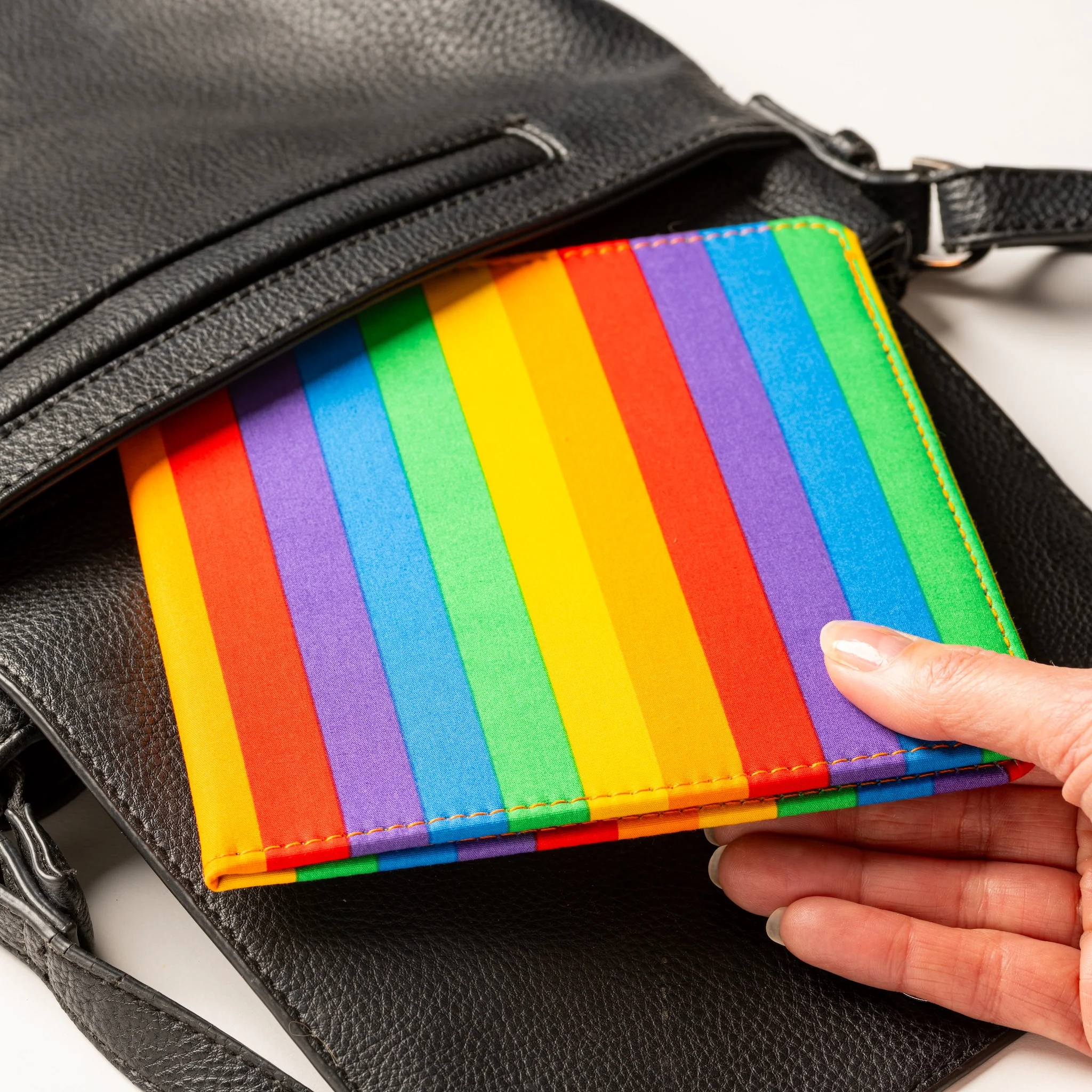 Blue Badge Wallet - Disabled Parking Permit Holder Rainbow Stripe  - UK Made - Image 8