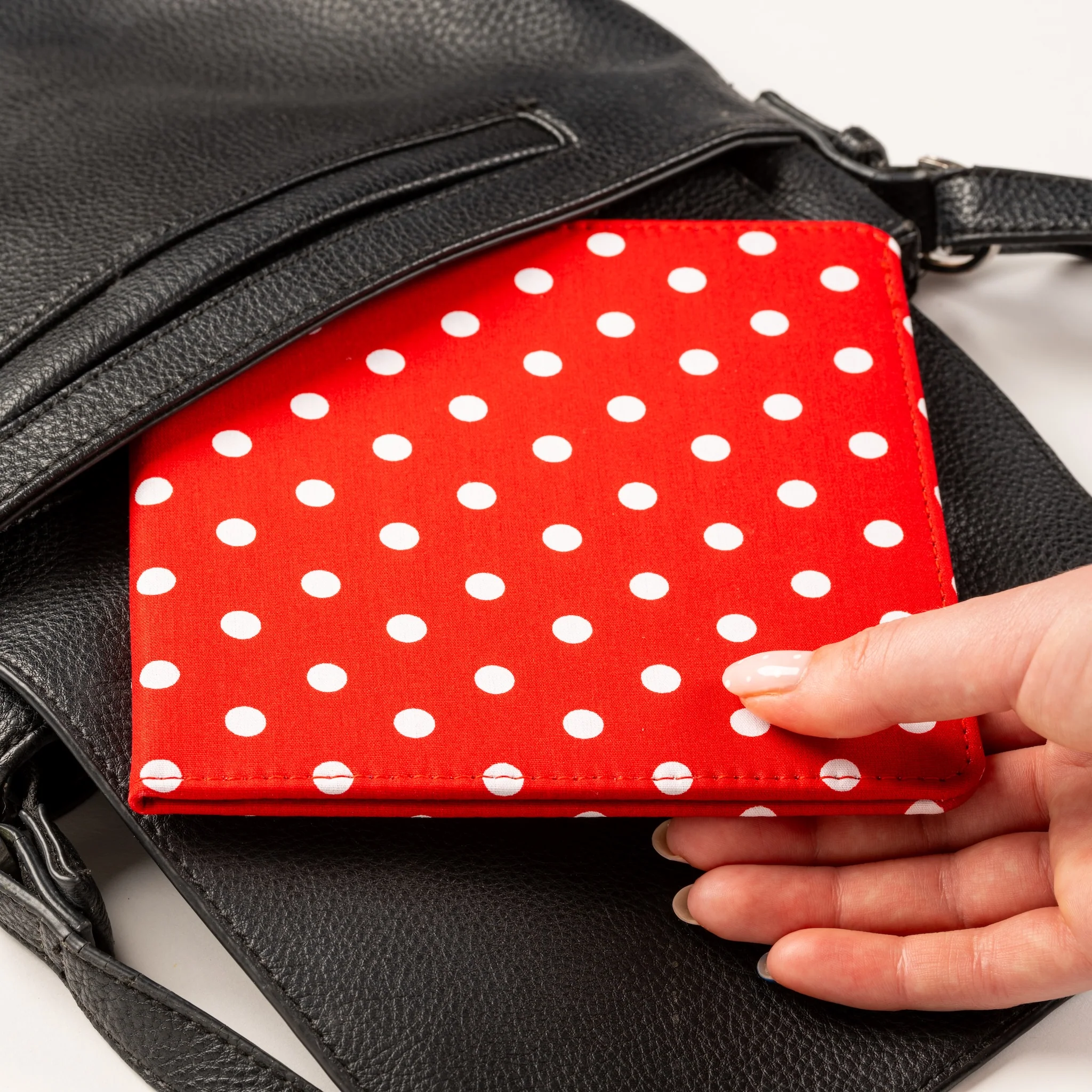 Blue Badge Wallet - Disabled Parking Permit Holder Spotty Red - UK Made - Image 6