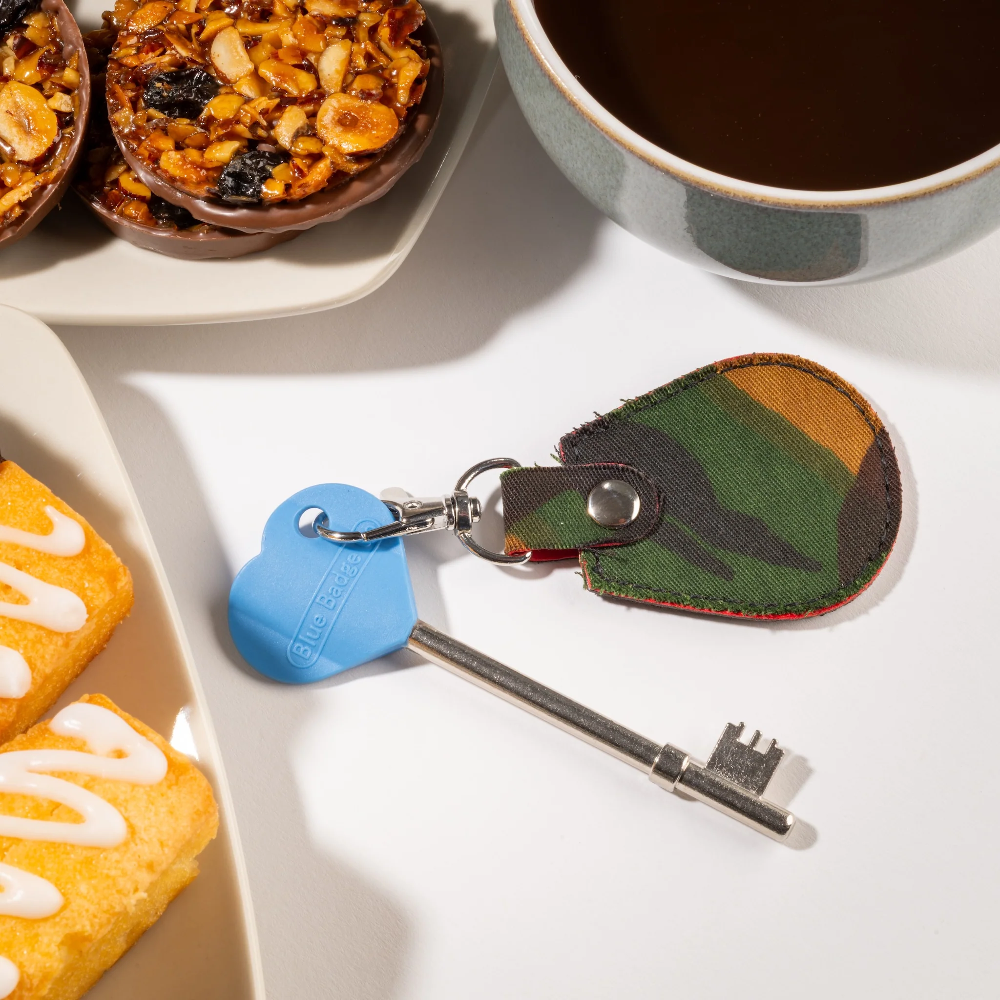 Genuine RADAR Disabled Toilet Key and Fabric Keyring in Army Camo - UK Made - Image 3