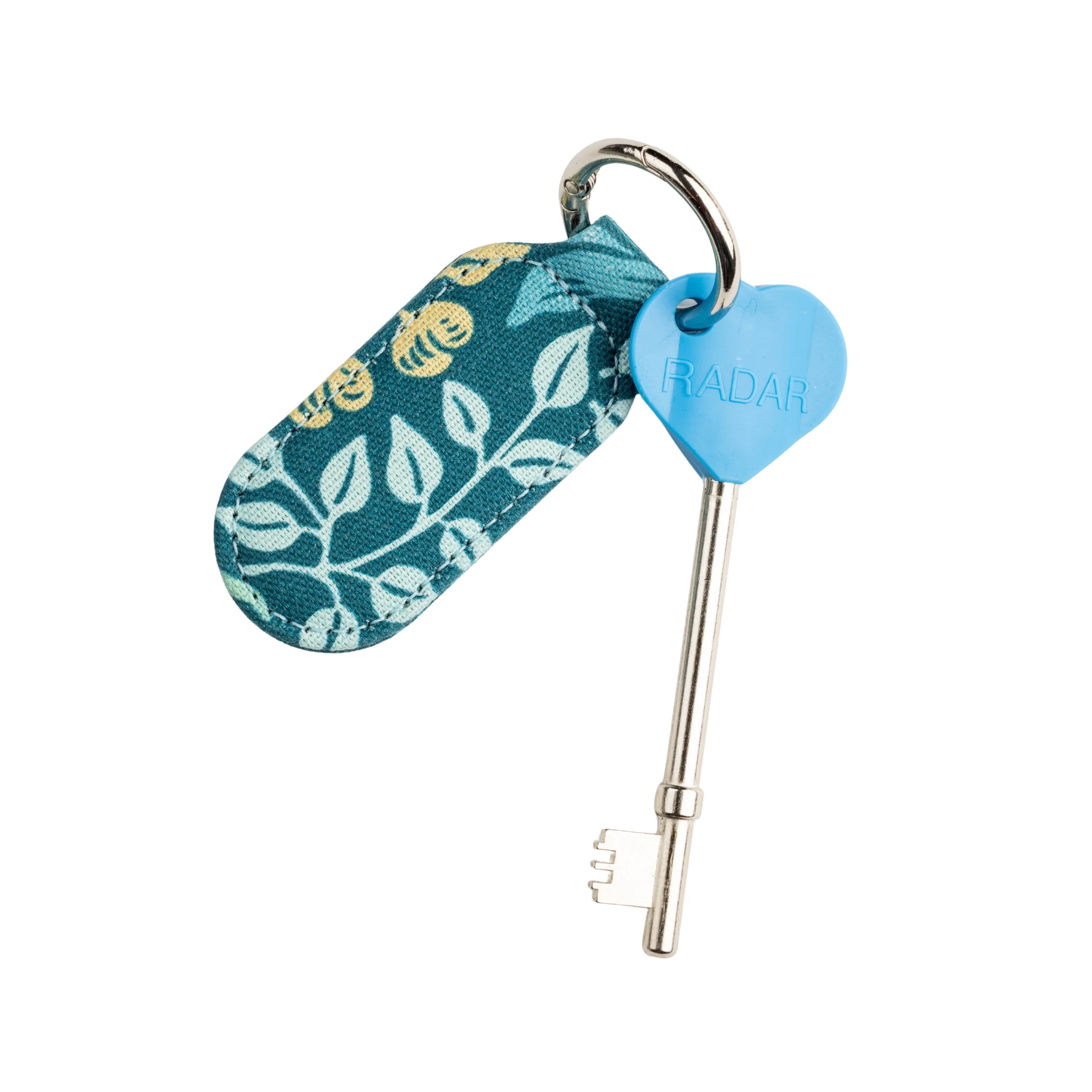 Genuine RADAR Disabled Toilet Key and Fabric Keyring in William Morris Mallow Teal - Image 4