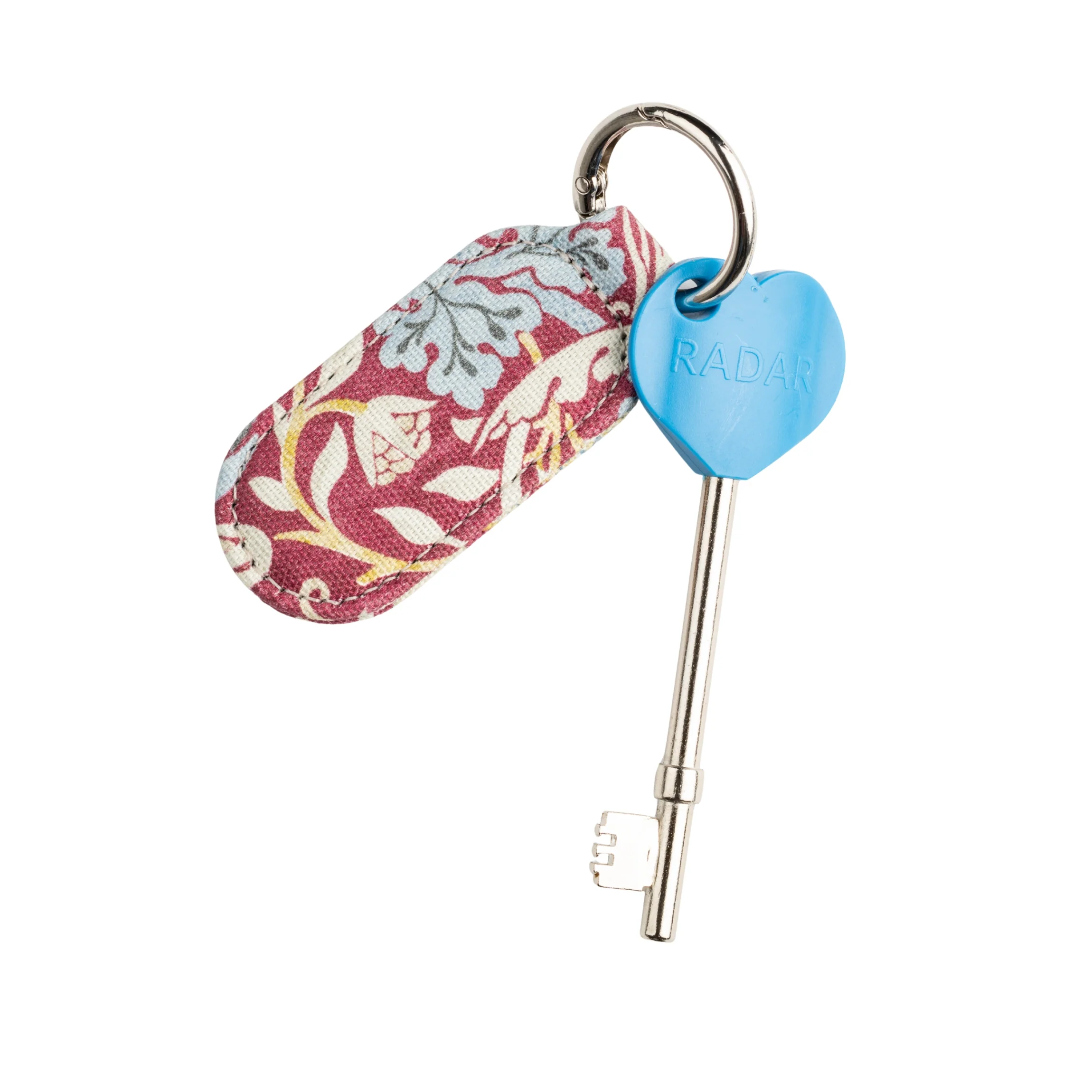 Genuine RADAR Disabled Toilet Key and Fabric Keyring in William Morris Strawberry Thief Plum - Image 4