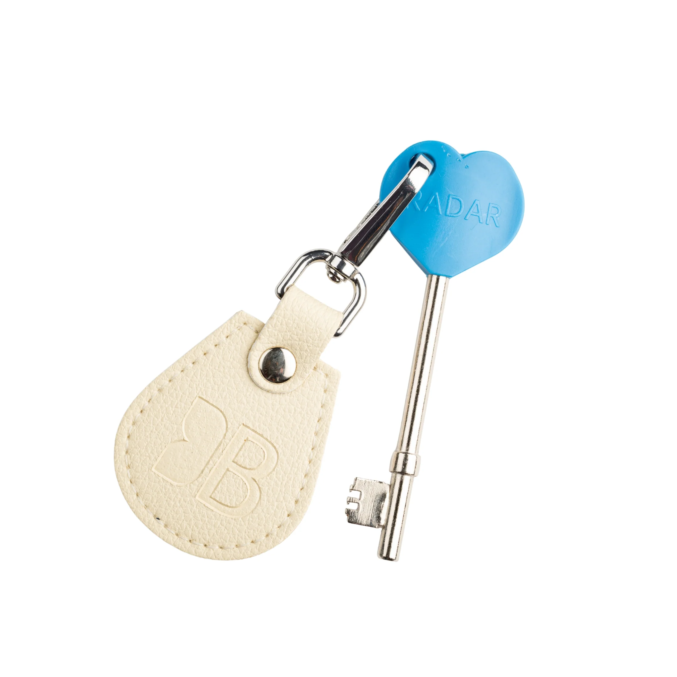 Recycled Bottles Keyring with Disabled Toilet RADAR Key in Cream - Image 4
