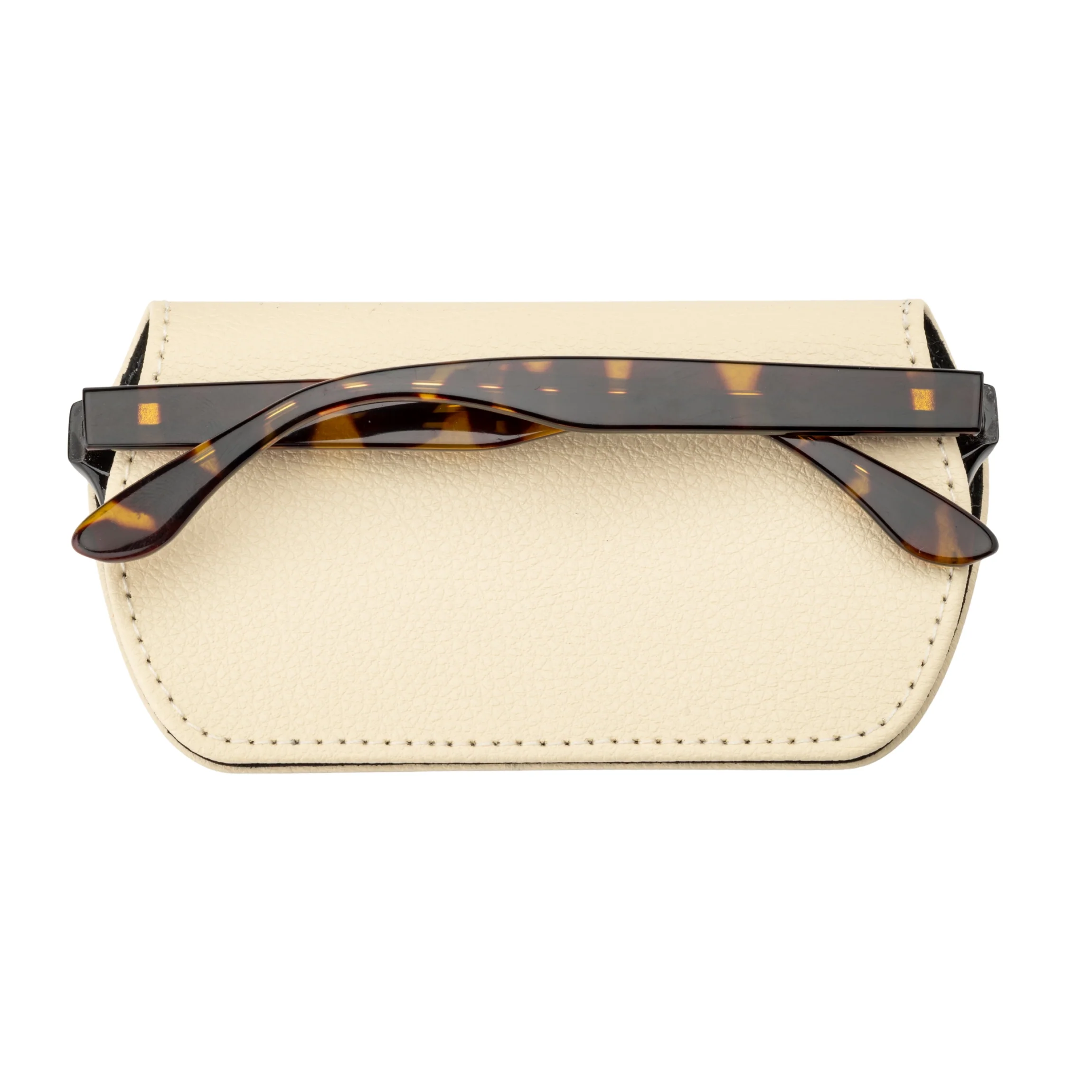 Slim Magnetic Close Glasses Cases Made from Recycled Bottles in Cream - Image 10