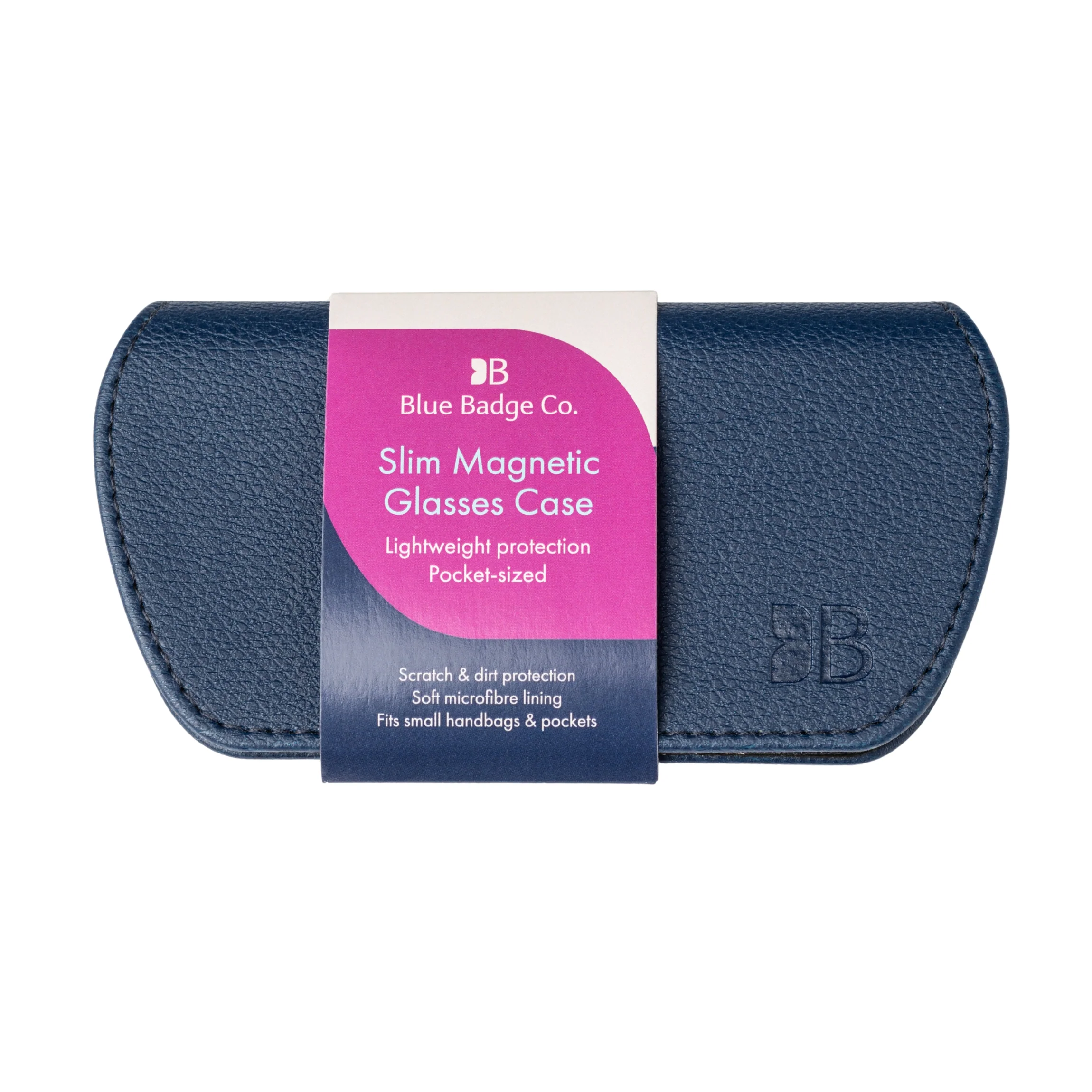 Slim Magnetic Close Glasses Cases Made from Recycled Bottles in Navy - Image 4