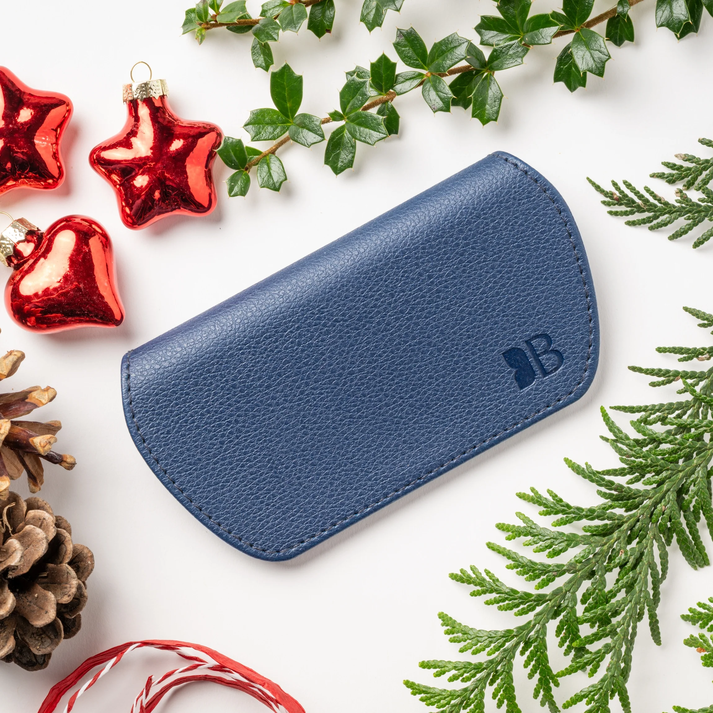 Slim Magnetic Close Glasses Cases Made from Recycled Bottles in Navy - Image 7