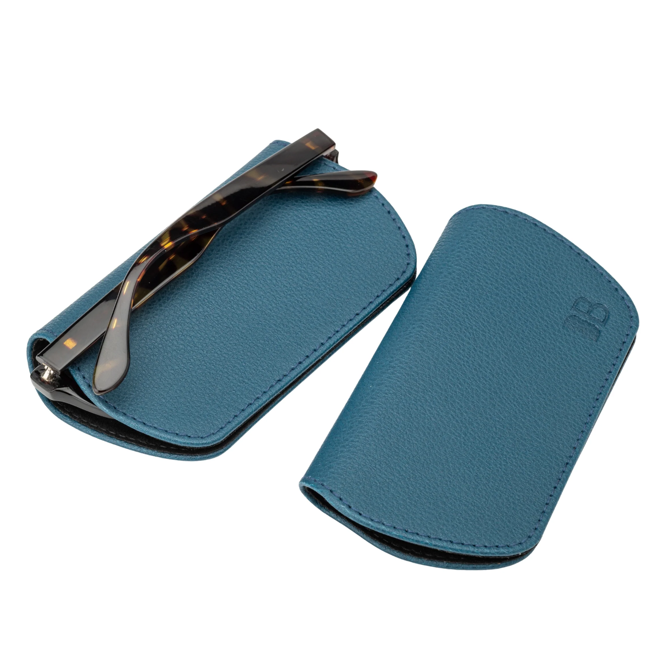 Slim Magnetic Close Glasses Cases Made from Recycled Bottles in Peacock - Image 11