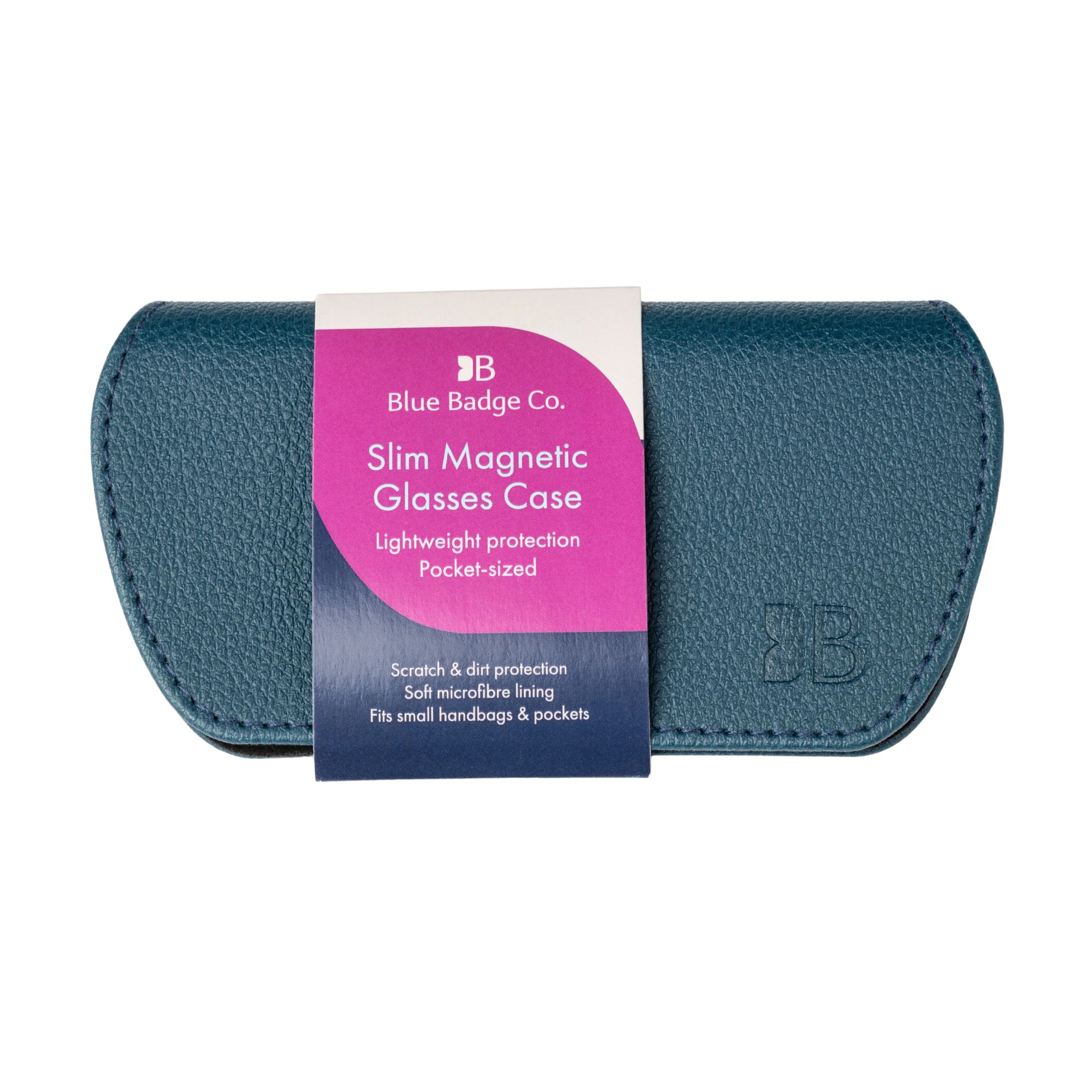 Slim Magnetic Close Glasses Cases Made from Recycled Bottles in Peacock - Image 5