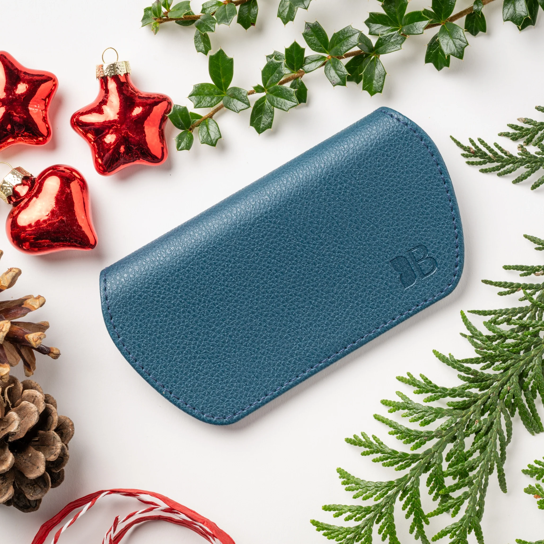 Slim Magnetic Close Glasses Cases Made from Recycled Bottles in Peacock - Image 8