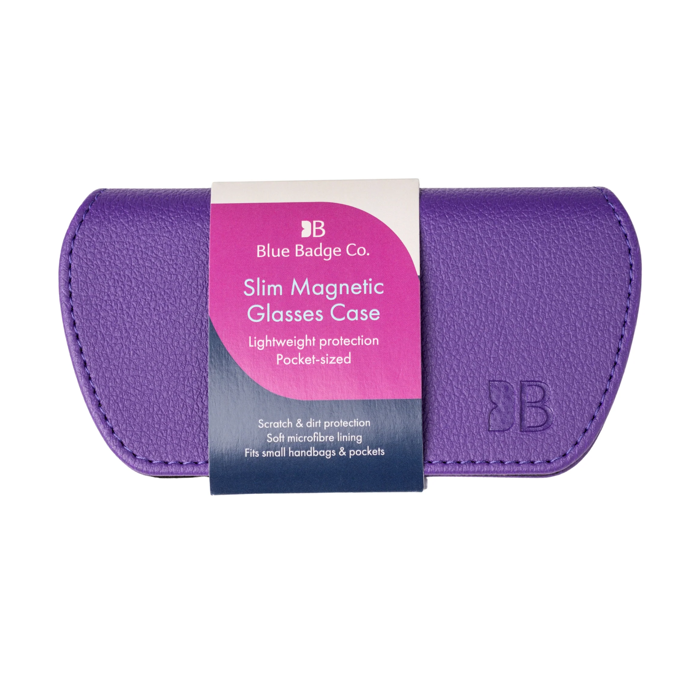 Slim Magnetic Close Glasses Cases Made from Recycled Bottles in Purple - Image 5