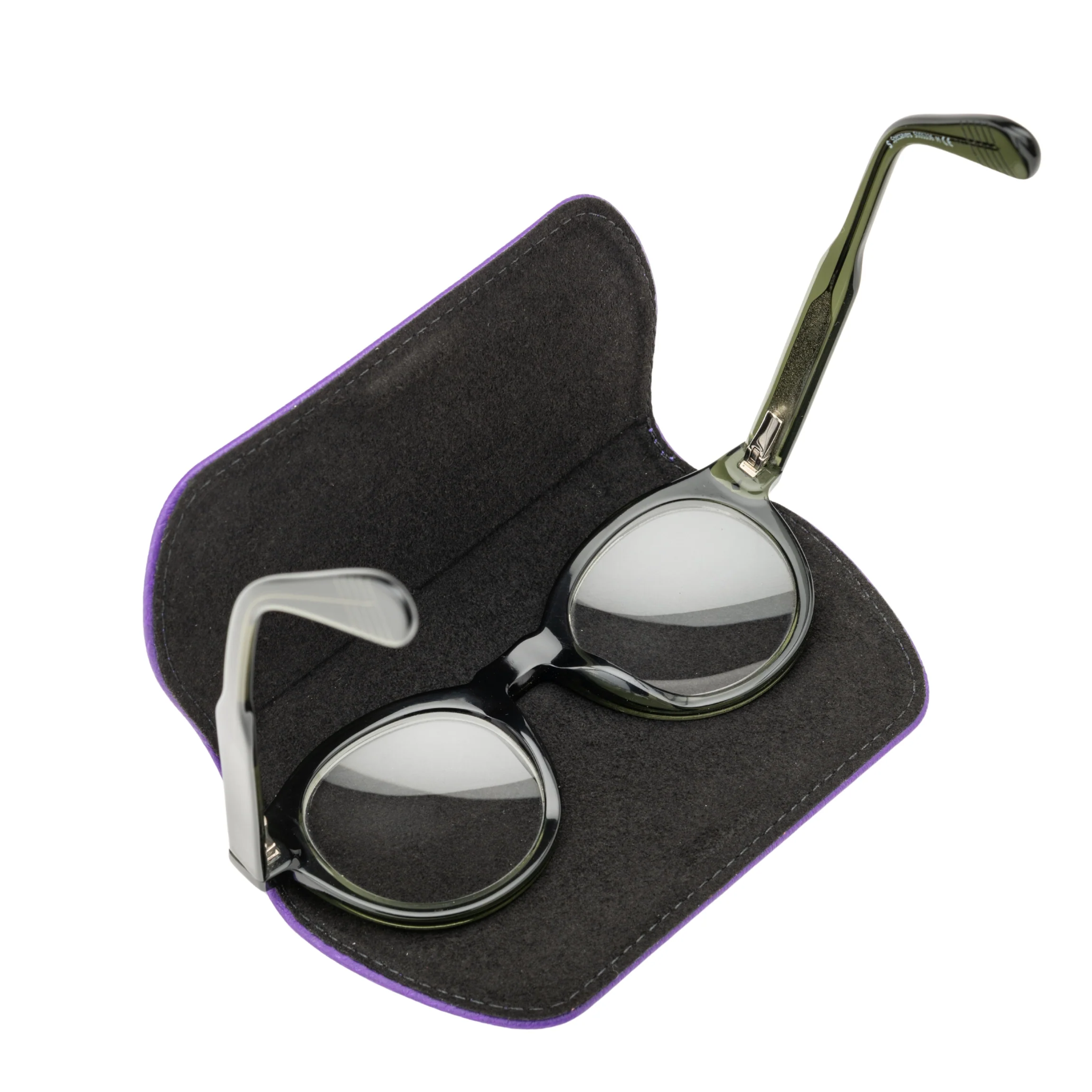 Slim Magnetic Close Glasses Cases Made from Recycled Bottles in Purple - Image 8