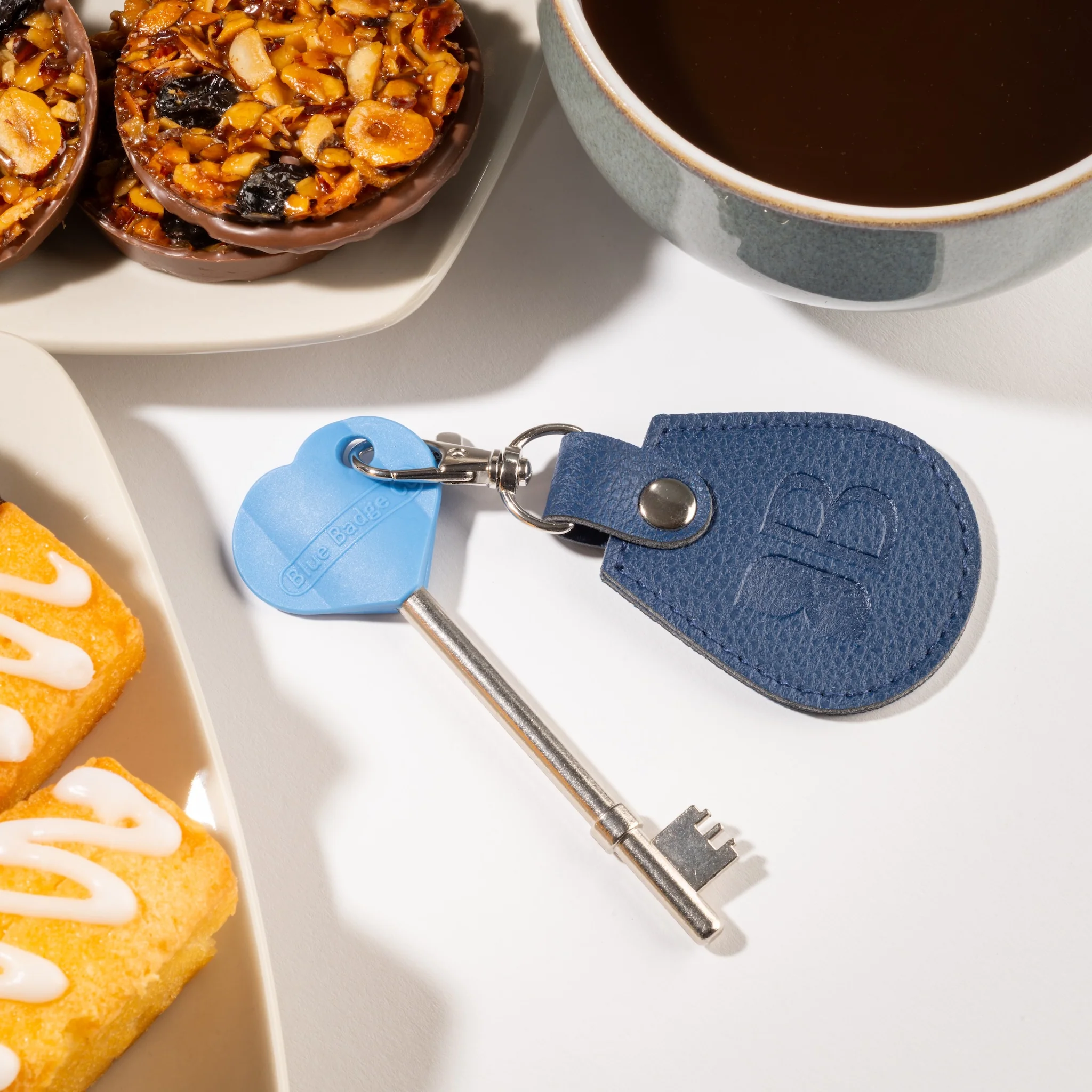 Recycled Bottles Keyring with Disabled Toilet RADAR Key in Navy - Image 4