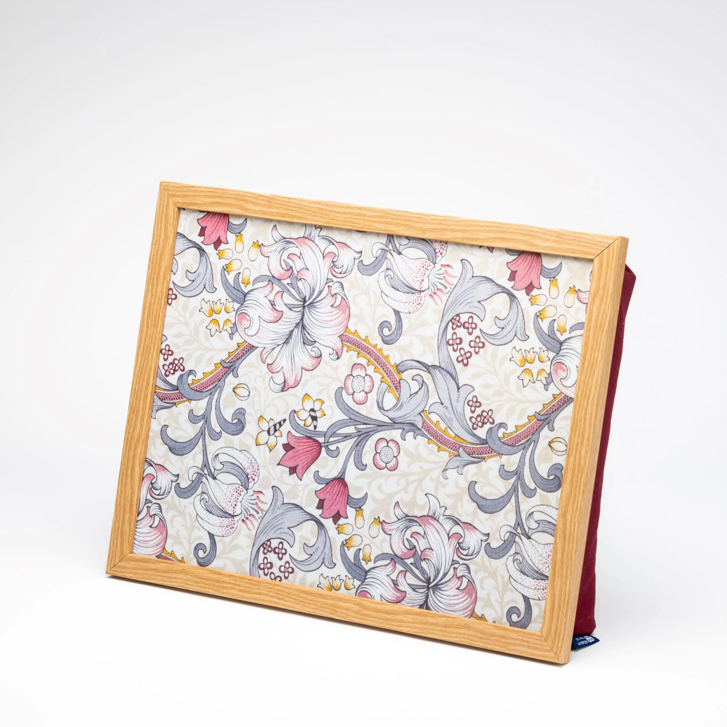Bean Bag Cushioned Lap Tray in William Morris Golden Lily  Plum -UK Made - Image 5
